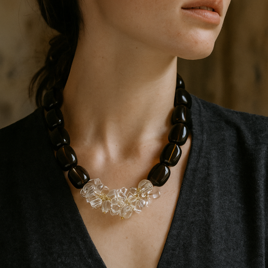 Smoky Blossom Necklace