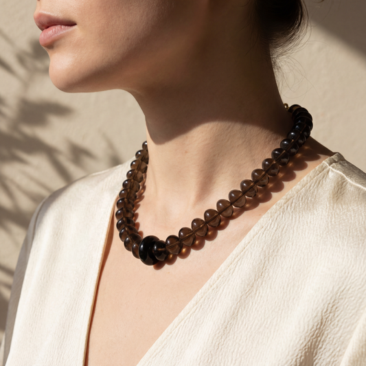 Smoky Blossom — Orbit Necklace