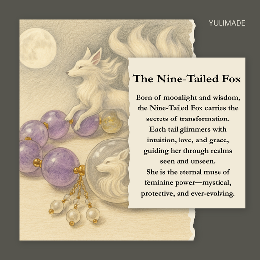 🦊 The Spirit of Transformation: The Nine-Tailed Fox & the Quartz Diffuser Bracelet
