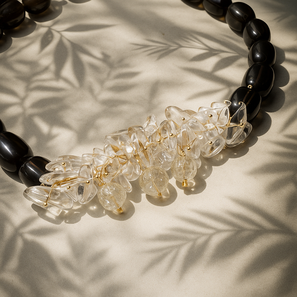 Collar de flor ahumada