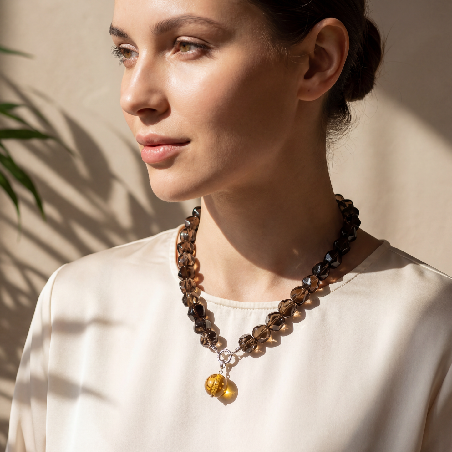 Smoky Blossom — Dewlight Necklace