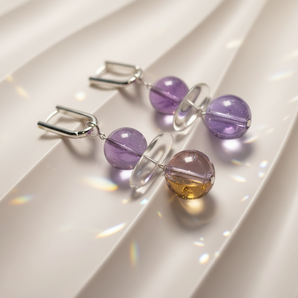 Peso de la Luz — Pendientes de Amatista